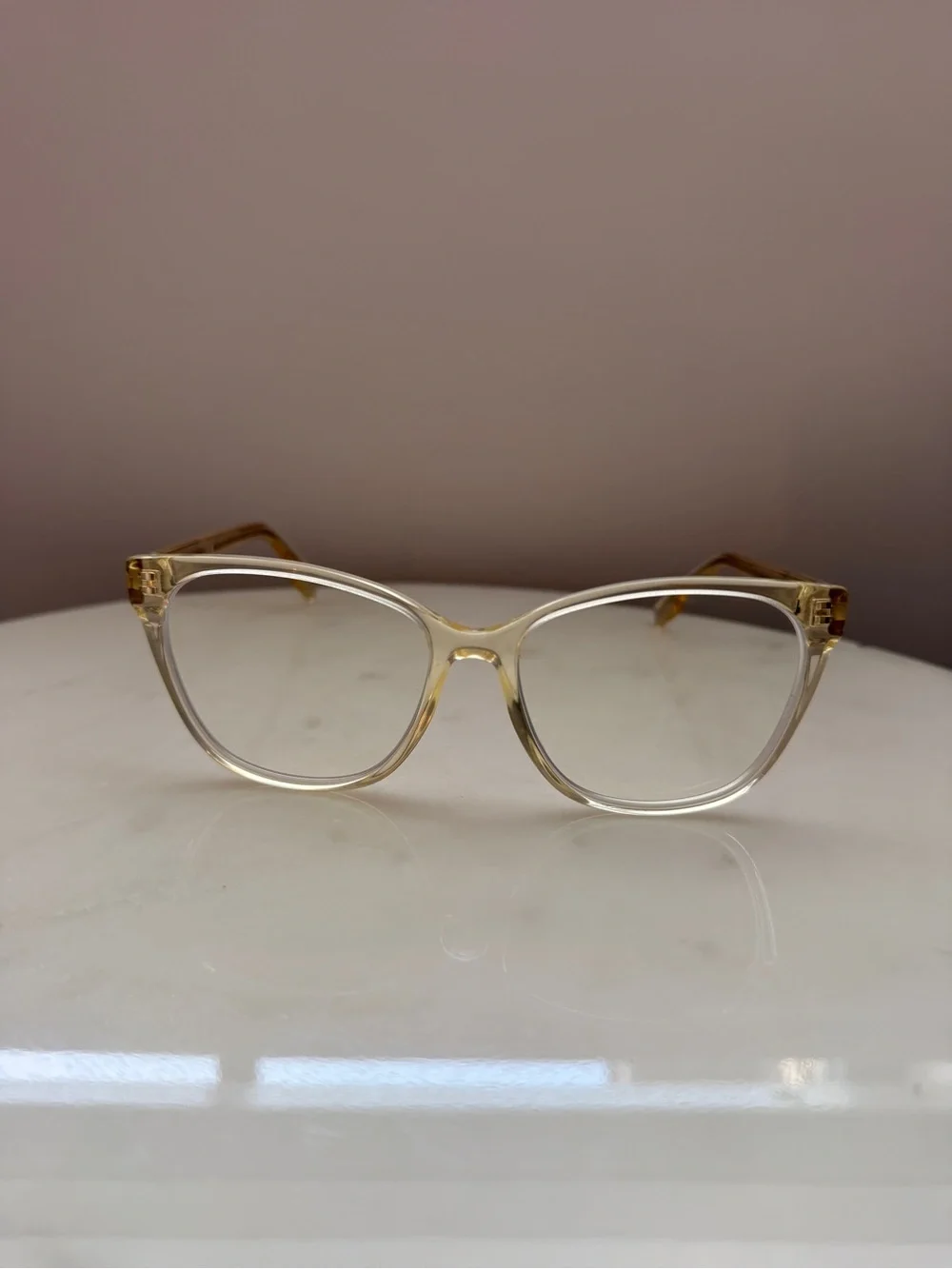 Burberry BE2345 Caroline Translucent Cream Cat-Eye Women's Glasses